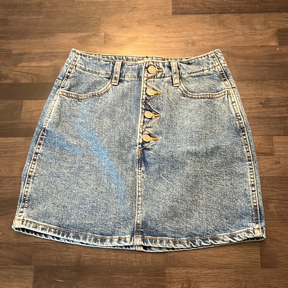 Blue Garage Denim Skirt - Picture 1 of 3